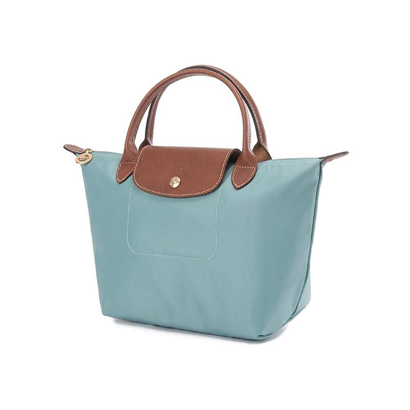 Longchamp Складная нейлоновая сумка для пельменей с короткой ручкой, маленькие женские сумочки, эвкалиптово-зеленый 1621089P93
