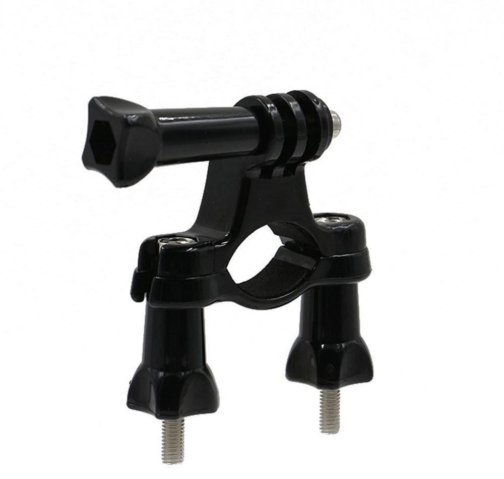 Металлический зажим для велосипеда и мотоцикла GoPro Sports Camera O-образной формы с горизонтальным кронштейном с двумя головками на 360°.