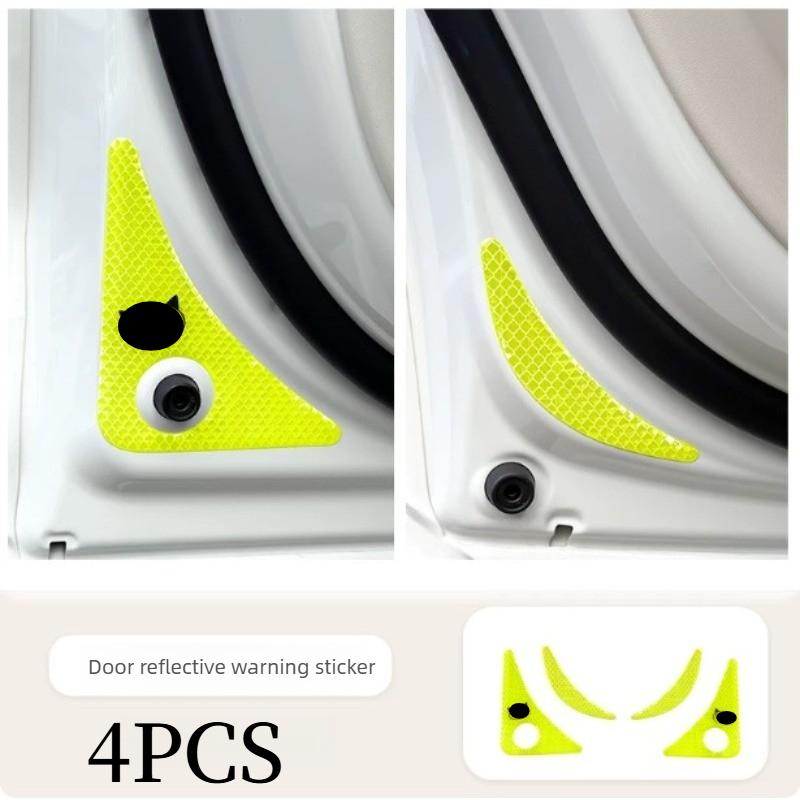 For 2026 GWM ORA 5 Door Reflective Warning Sticker Night Opening Fluorescent Reflector Anti Collision Decal Exterior Accessories