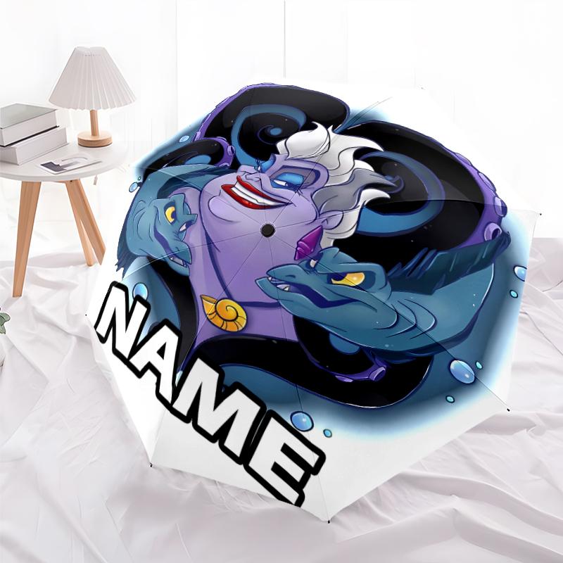 Personalized Name Villain Print Umbrella - Automatic Open/Close, Eight-Rib Durable Frame, Automatic Folding Umbrella