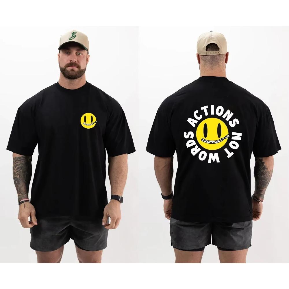 Darc Sport Wolves Gym T Shirts Oversized Workout Fitness Darcsport Men's Clothing Graphic DTG Print Darcs Sport Wolf T-shirts