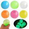 4/8/6/12Pcs Luminous Sticky Ball Glow-in-the-dark Wall Ceiling Sticky Ball TPR Anxiety Relief Stress Ball Fidget Toy Kids Adults Stocking Stuffer Gift