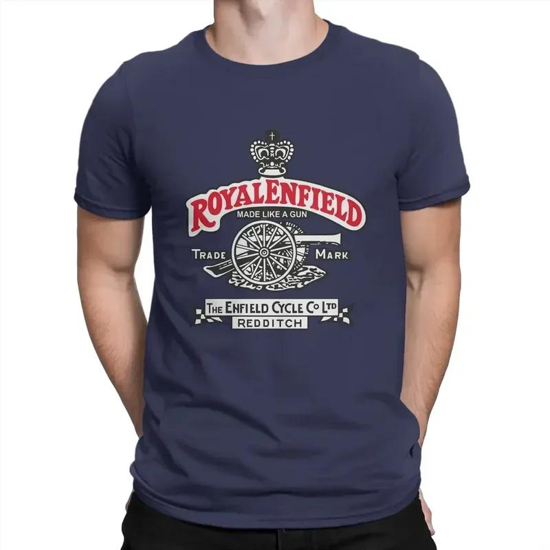 Специальная футболка Royal Enfield Одна из британских винтажных мотоциклетных повседневных футболок Летняя футболка для взрослых Высокое качество