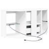 Corner LED TV Cabinet White 100 x 40 x 50 cm Particleboard