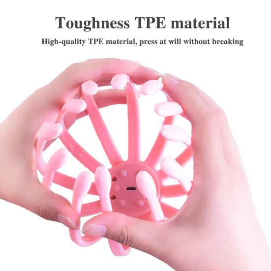 Электрический массажер для головы Octopus, массаж головы, 3 режима вибрации, портативный перезаряжаемый дизайн, массажер для кожи головы, инструмент для массажа