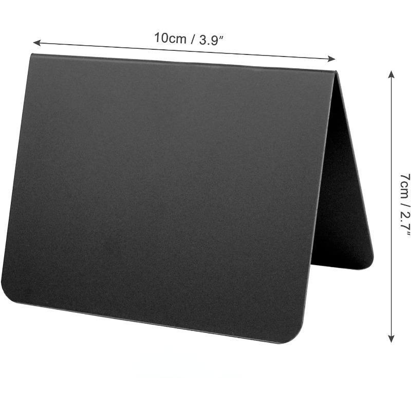 5PCS Desktop PVC Sign V-shaped Price Sign Plastic Label Erasable Black and Pink Small Blackboard Table Card