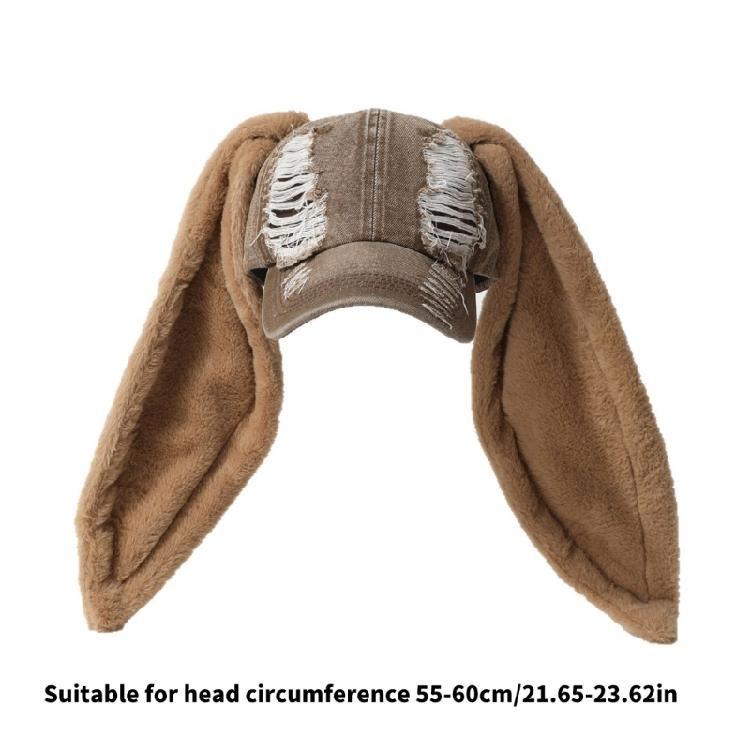 Плюшевая бейсболка с ушками кролика, гибкие snapback, кепка папы, головной убор в стиле аниме для женщин, подростков, тематической вечеринки, музыкального фестиваля