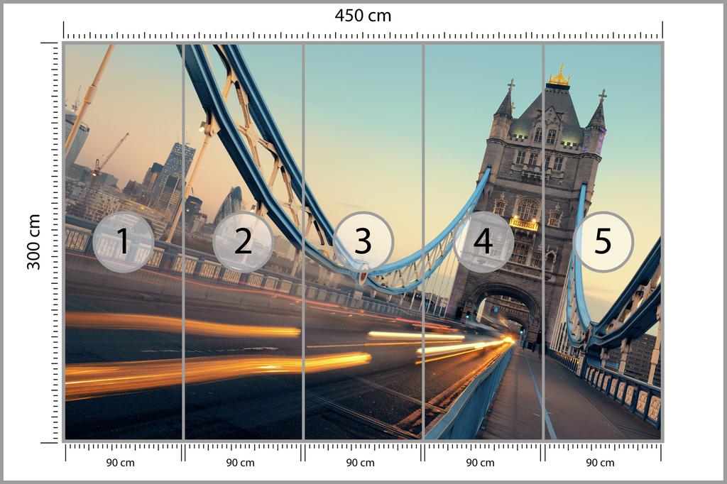 Photomural London Tower Bridge Self-Adhesive Mural 450x300