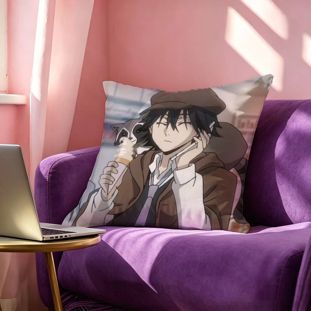 Edogawa Rampo Anime Pillow Case Square DoubleSided Sofa Cushion Cover Bedroom Bedside Pillow