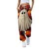 Женские модные Хэллоуин свободные спортивные брюки повседневного стиля однотонные с кулиской на талии