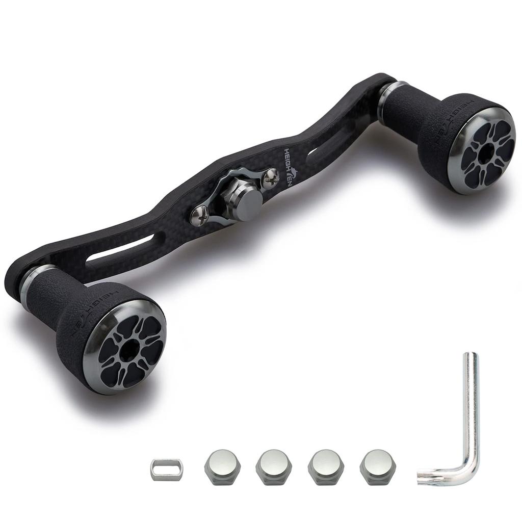 HEIGHTEN 120110 мм Толщина ручки катушки 4 мм 1.5K Charcoal Cloth Carbon 24 мм Ручка TPE Оснащена SHIMANO DAIWA Abu General Bait Reel Серия TPE
