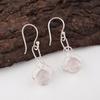 Rose Quartz Adorable Earrings, Handmade Jewelry Earrings, 925 Sterling Silver Gemstone Earrings, Gift For Mother