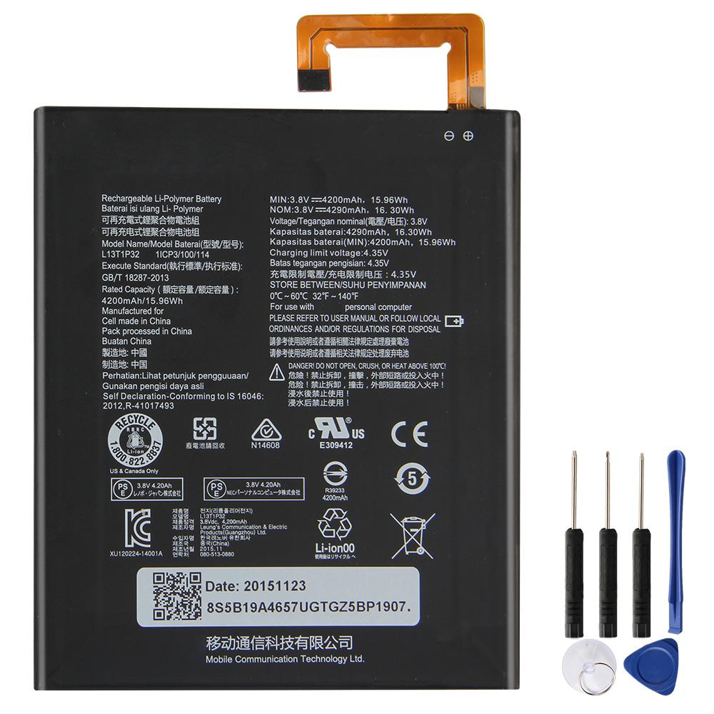 Оригинальный сменный аккумулятор для планшета L13D1P32 для Lenovo Tab 2 A5500 A8-50F/LC S8-50F/L L13T1P32 4290 мАч