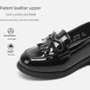 Girls' British Style Black Leather Princess Shoes with Soft Soles for Spring and Autumn