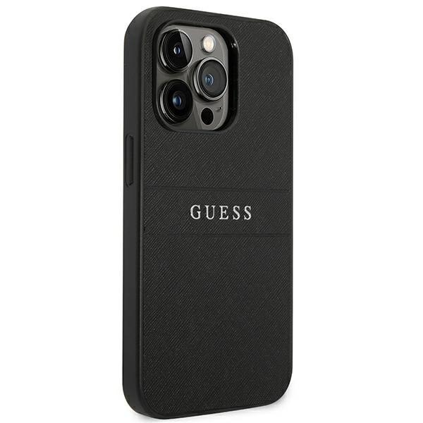 Guess Guhcp14Lpsasbbk Iphone 14 Pro 6.1 Black/Black Saffiano Strap