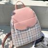 Plaid Backpack Student Backpack Outdoor Large Capacity Backpack