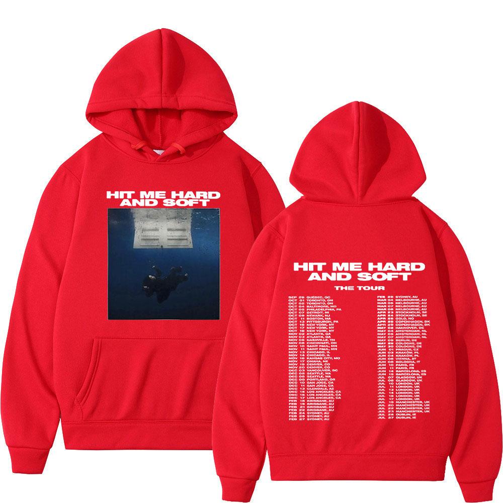 Hit Me Hard and Soft Tour 2024 Hoodies Men Women Fashion Hip Hop Hooded Sweatshirts Casual Loose Long Sleeve Pullover Streetwear