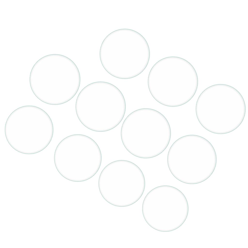 11Pcs Flat Watch Lens High Durability Easy Operation Small Size Professional Watch Glass Lens for