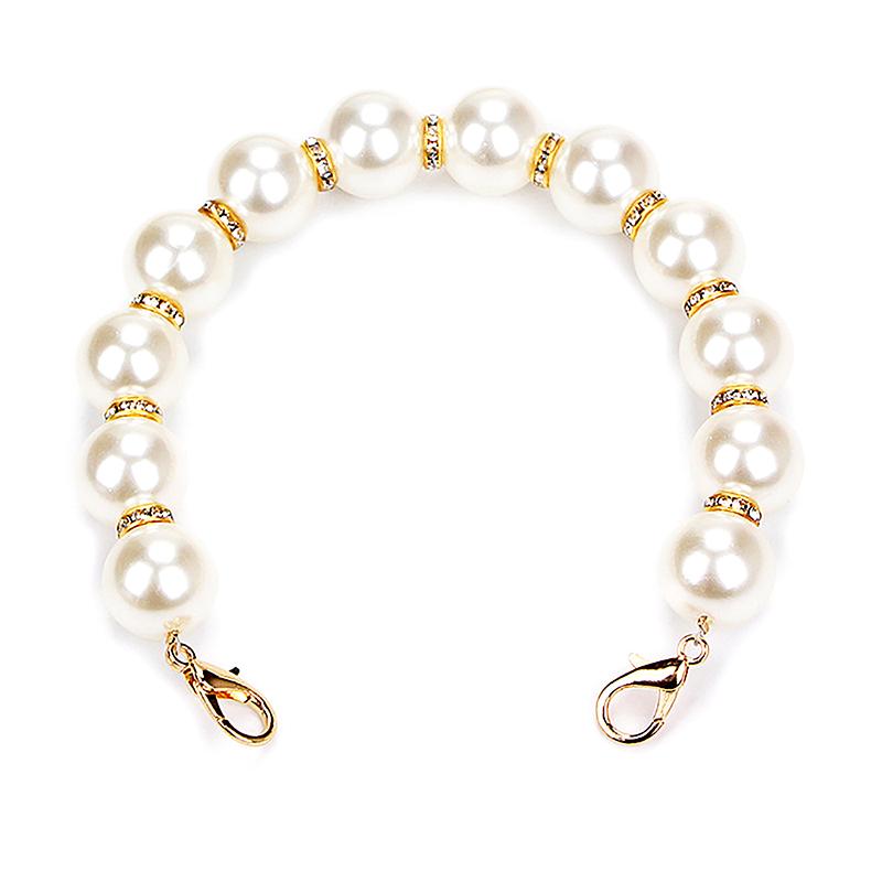 Classic Short Pearl Bag Beaded Handle Chain For Women Girls Bags Tote Bag Handle Replacement Pearl Chain Bag Accessories
