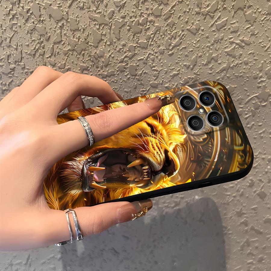 Чехол для телефона Funda для Honor X9a X8 X7 8X 200 400 Lite 70 90 X6 X5b Magic5Lite Крутой Тигр Лев