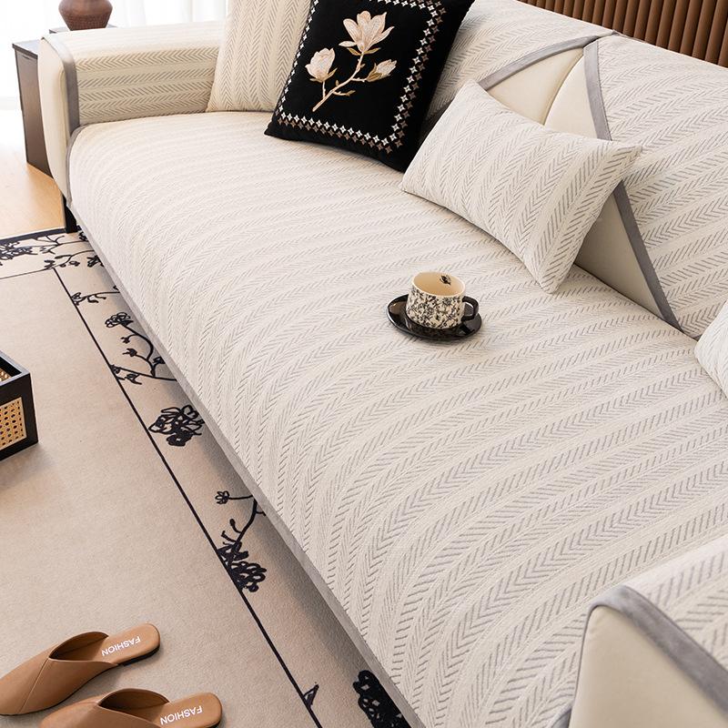 French Medieval Sofa Cushion Universal In All Seasons  New Seat Cushion Cover Cloth Non-Slip Light Luxury Straight Row Sofa Cover