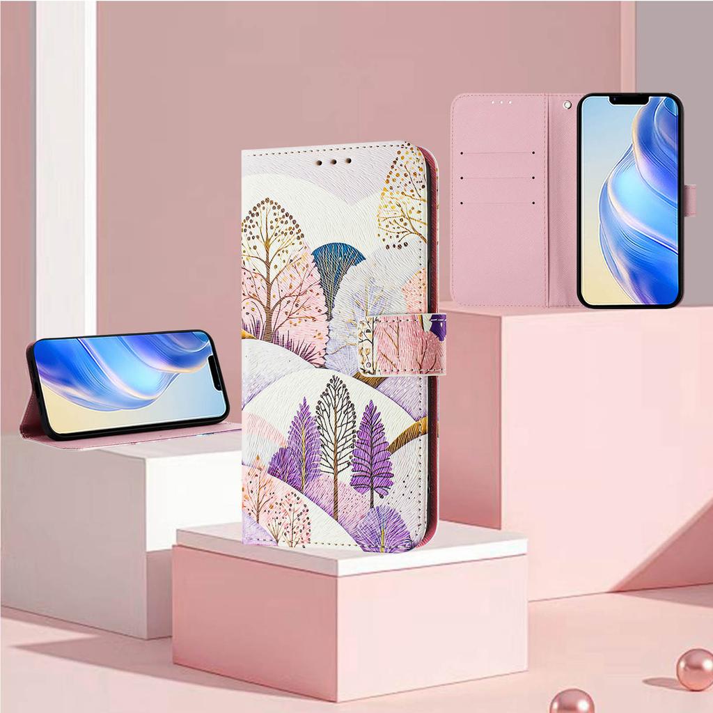 Landscape Luxury Painted Leather Case Wallet Book Style Cover for Nokia C12,C32,C02,C22,G22,G11 4G,G21 4G,G42,G10,G20,C10,C20,HMD Pulse...