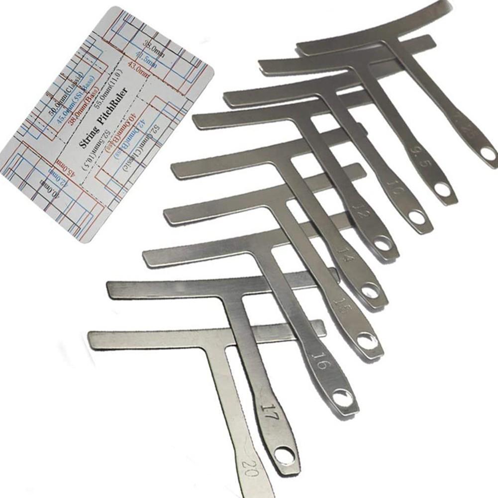 Линейка для высоты струн гитары Т-образные линейки Пластиковый набор Нержавеющая сталь