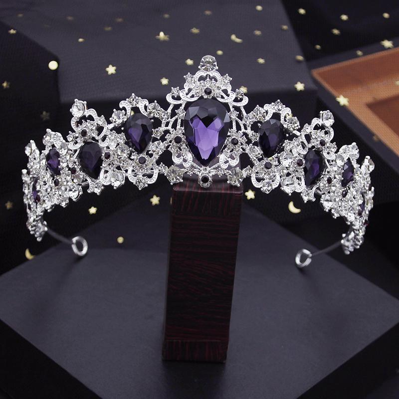 Baroque Crystal Wedding Crown Royal Queen Bridal Tiaras Hair Jewelry Brides Diadem for Women Prom Crown Headbands