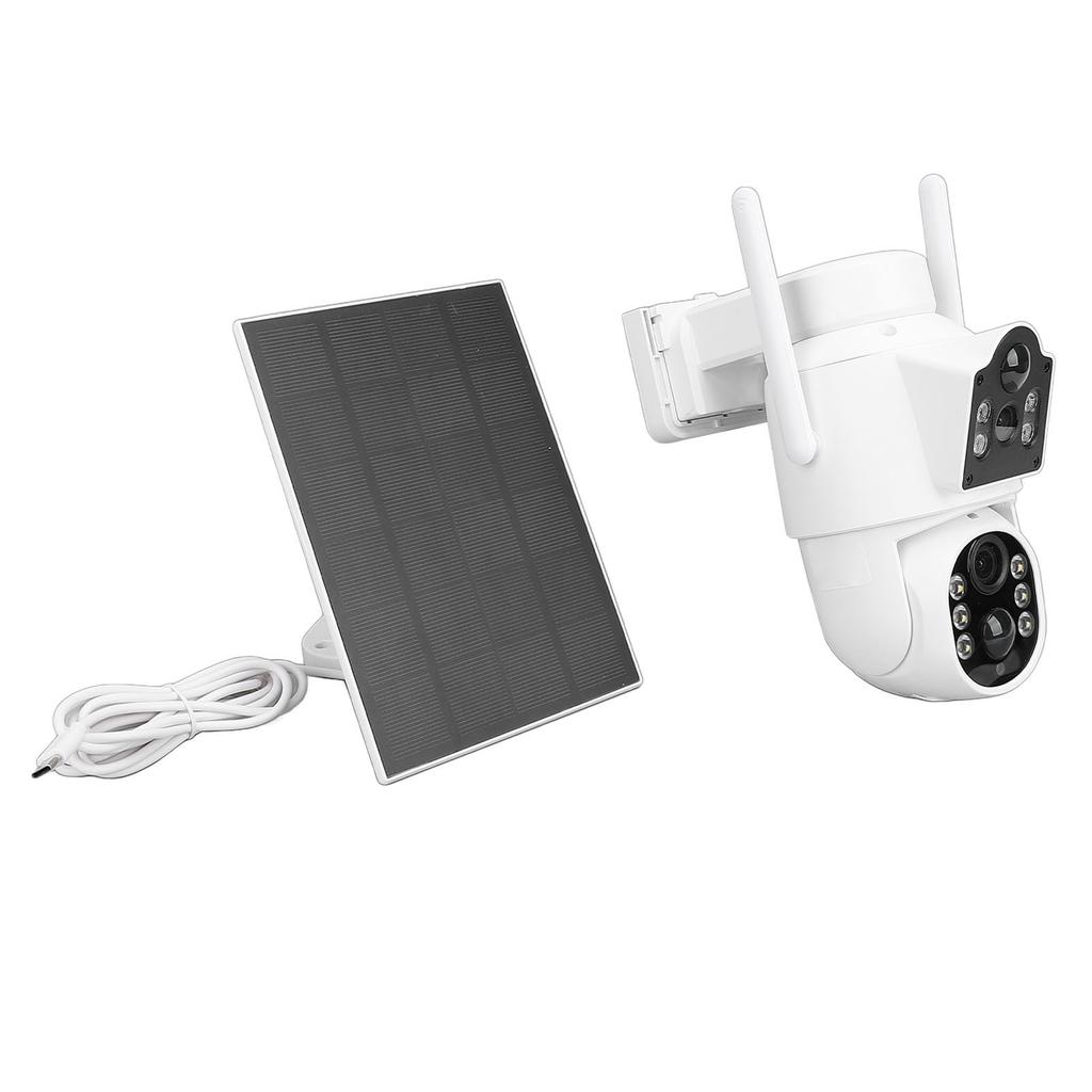 Outdoor Solar Security Cameras 2MP Dual Lens High Definition Remote Network WiFi Camera