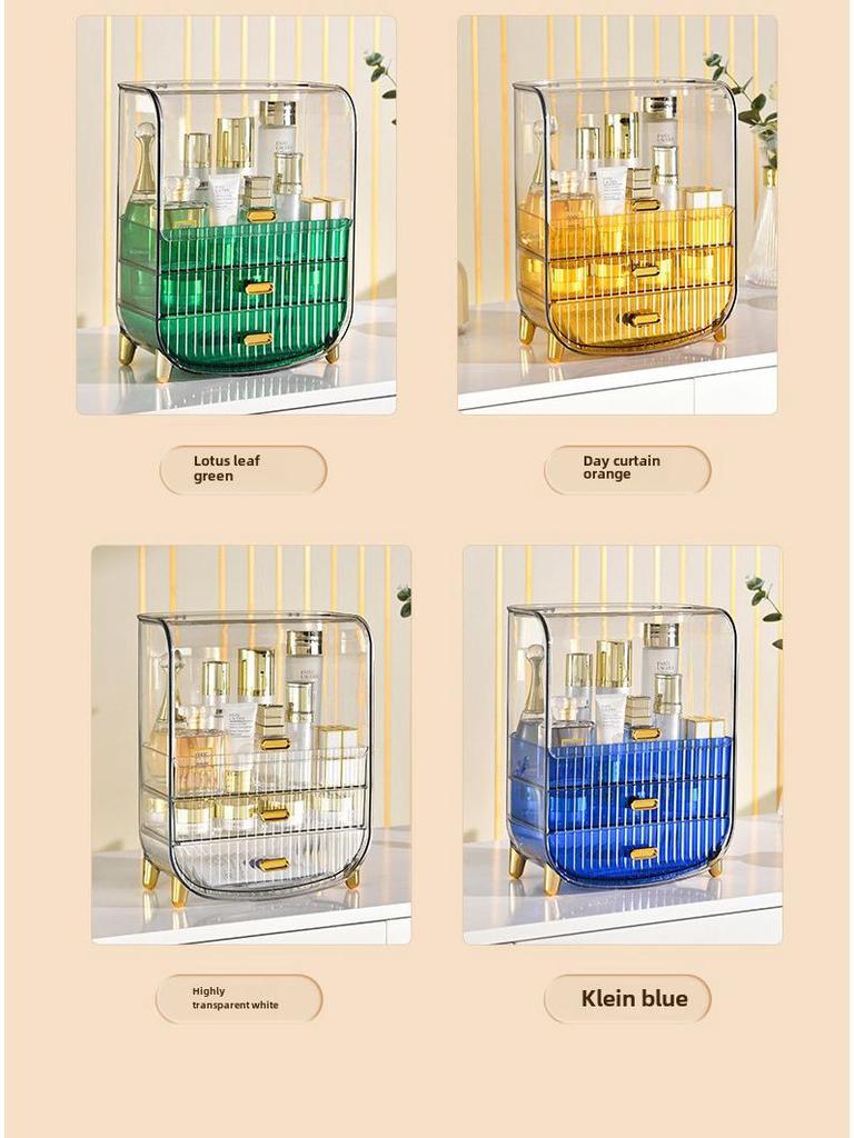 Прозрачный ящик для хранения средств по уходу за кожей и косметики для ванной комнаты