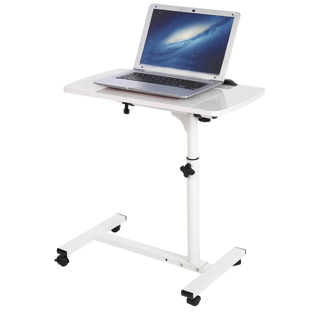 Портативный многофункциональный съемный столик для ноутбука на колесиках, кровать, диван, книги, перекус, белый