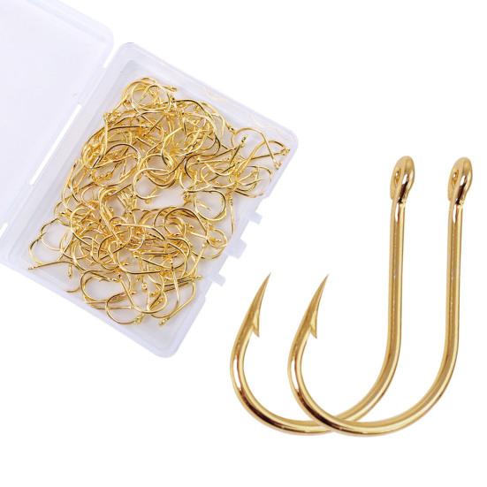 100 шт./кор. металлический рыболовный крючок 3-12# 10 размеров, прочный крючок с зазубринами для ловли пресноводного, соленого окуня, форели, судака, аксессуары для рыбалки