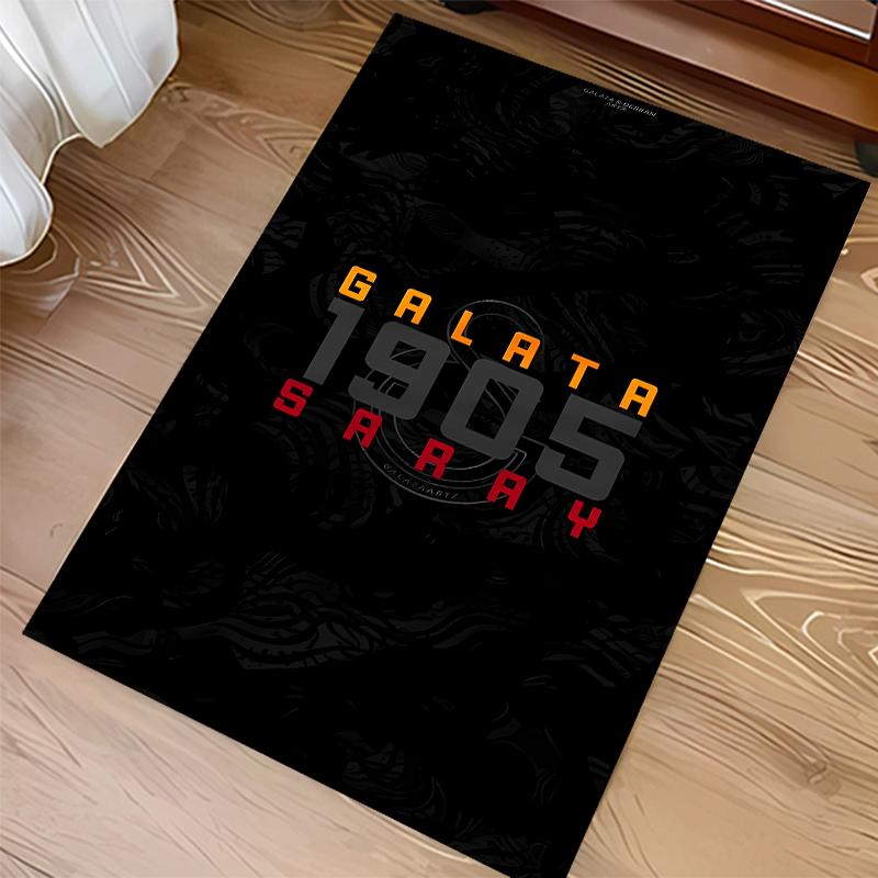 1pc Galatasaray Sk logo Print Area Rug - Soft,Washable Non-Slip Indoor Mat for Office Chairs,Living Room,Home Office Decorative Rug