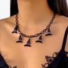 Cartoon Ghost Pendant Necklace Bat Halloween Jewelry Halloween Pumpkin Necklace  Halloween