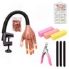 Professional Nail Practice Hand Adjustable False Hand Model Nails Art Tools Training Nails Manicure Tool with 100Pcs Nail Tips