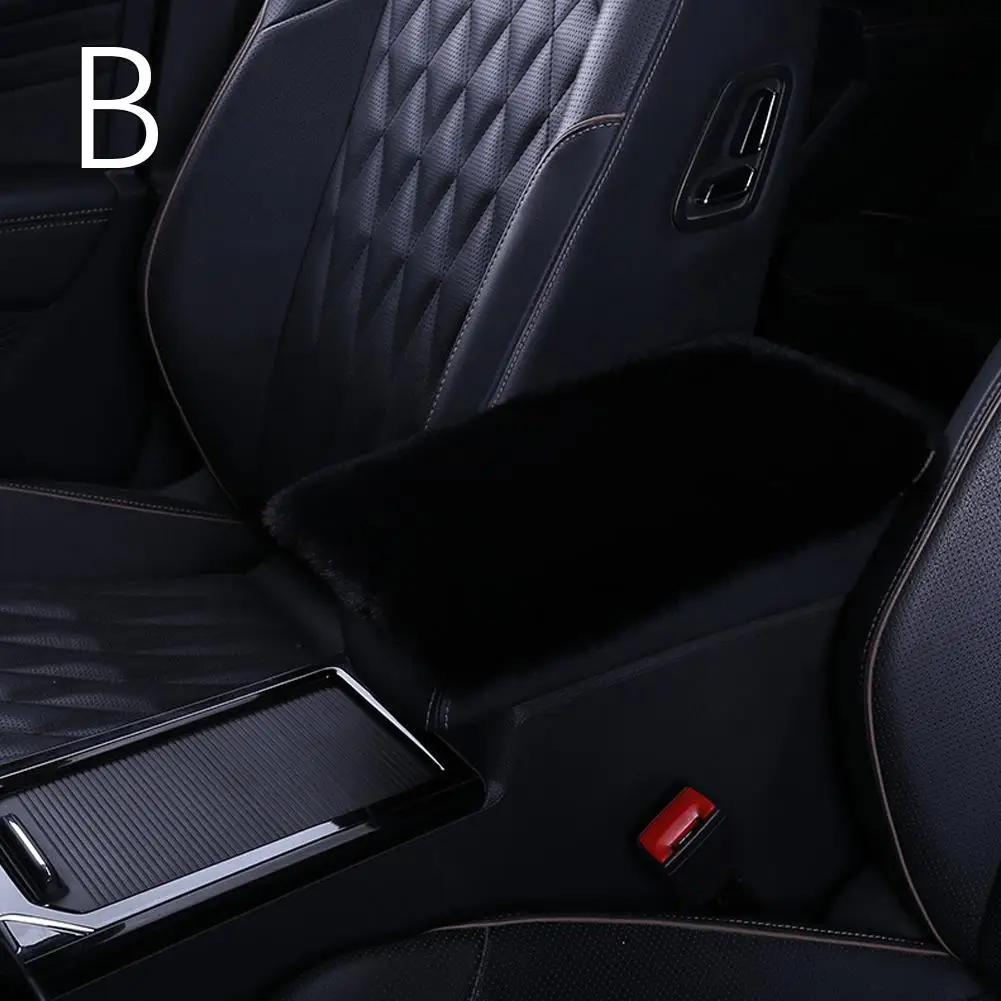 Плюшевый автомобильный подлокотник, подушка, теплая центральная консоль, подлокотник, внутренние накладки, универсальный чехол, уборка, украшение для автомобиля, хранение X6A8