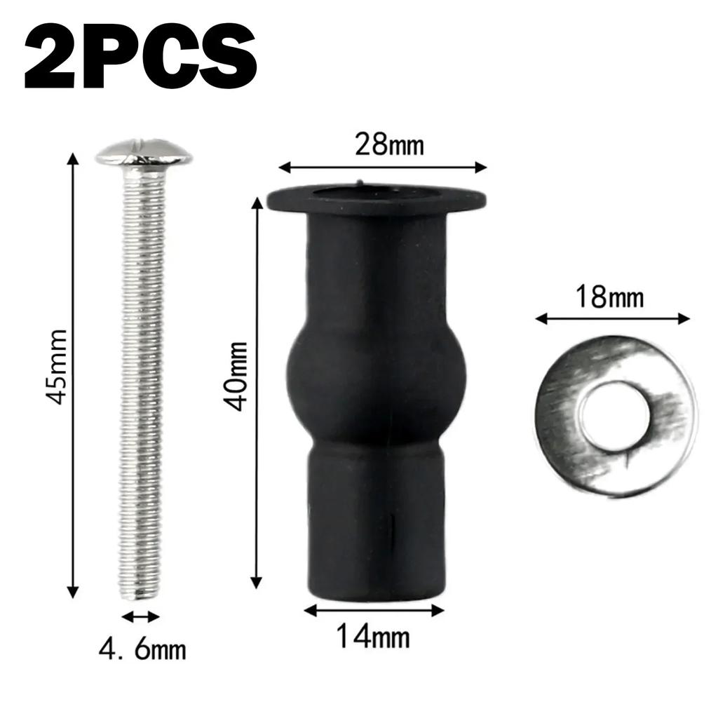 2pcs Expansion Screw Toilet Seat Top Fix Seat Hinge Expansion Screw Screw Hinge Fixings Replacement Toilet Seat Screws