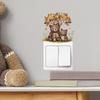 The Cartoon Parent-child Bear Bedroom Living Room and Entrance Switch Are Pasted with Home Beautification Wallpaper