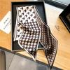Luxury Long Silk Scarf Female Animal Horse Print Thin Narrow Scarf Bag Hair Band Ribbon Scarfs Women Neckerchief