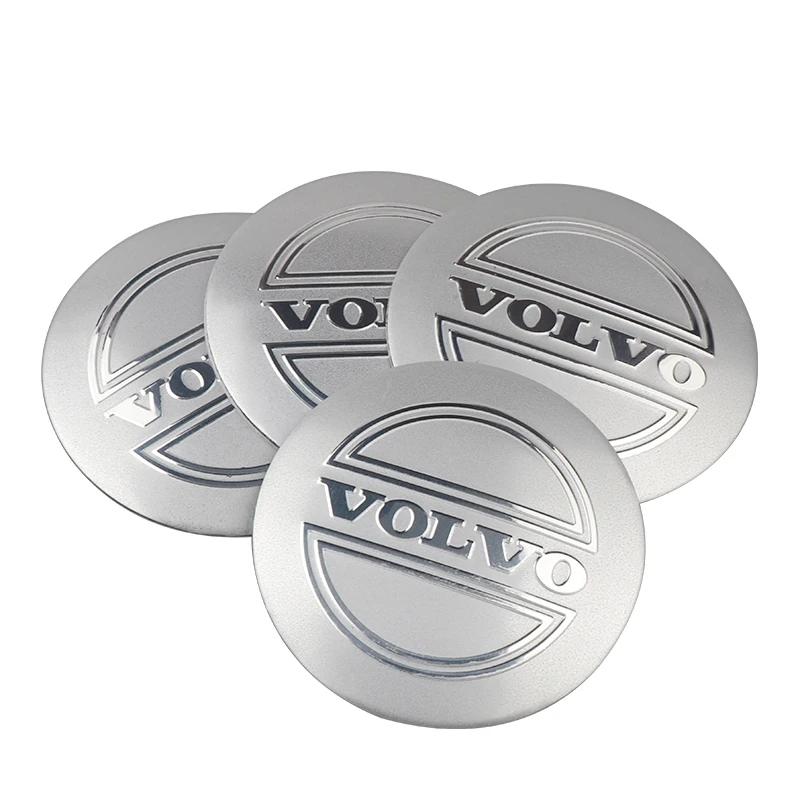56MM 4Pcs Car Logo Wheel Hub Center Sticker Accessories For Volvo ES90 EC40 EX40 EM90 XC90 V90 V60 XC60 V40 S80 S60 S90 C40 XC40