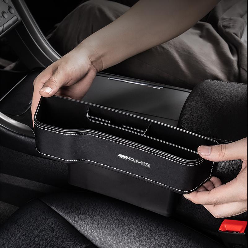 Car Seat Crevice Storage Box Seat Gap Slit Pocket Catcher Organizer For Mercedes-Benz AMG C-Class W202 W203 W204 W205 W206