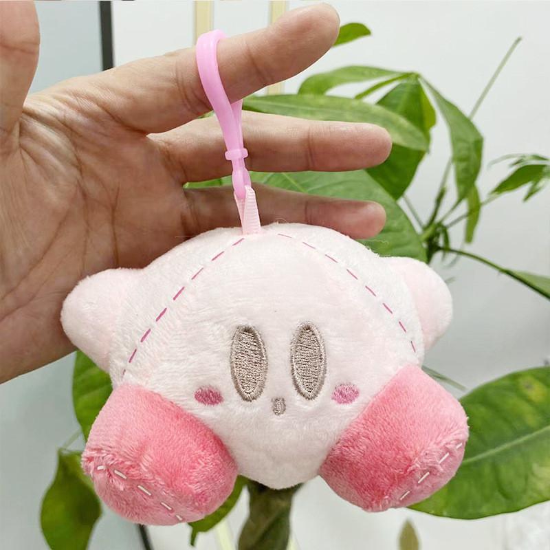 Pink Sweet Kirby Plush Doll Keychain Soft Cuddly Toy For Fashionable Charm Bag