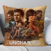 UUncharted Video Game Classic Movie Pillow Case Fashion Square Pillowcase Bedroom Sofa Room Ins Decoration Leisure
