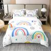Love Comforter Set Queen King Full Size Heart Shaped Bedding Sets Full for Teen Girls Women Men Boys 3 Piece with 2 Pillow Shams