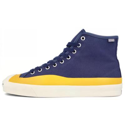 POP Trading x Jack Purcell Pro PTC Hi Нескользящие и износостойкие высокие кеды для скейтборда Унисекс Сине-желтые