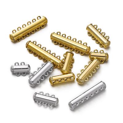 5 шт./лот 2/3/4/5/6 Рядов Металлические Магнитные Застежки для DIY Соединителей Скользящие Застежки Застежка для Браслета Застежка для Ожерелья Изготовление Украшений