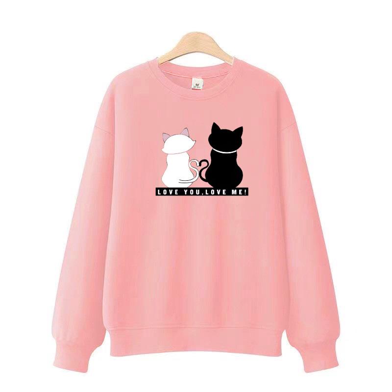 2024 Осень/Зима Женская плюшевая утолщенная круглая толстовка с круглым вырезом - Модная, свободная, повседневная, теплая