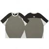 ZYLLO Short Sleeve T-Shirt Embroidered Patchwork Logo Summer Casual Wear Breathable Cotton Round Neck Tee