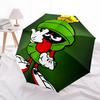 Автоматический зонт Looney Tunes Марвин Завоеватель   Компактный дорожный зонт, прочная конструкция с 8 ребрами, идеальный подарок, 115