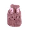 Hot Water Bottle Explosion Proof Prevent Scald Detachable Rabbit Pattern Plush Cover Hot Water Bag